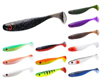 5 Zander Shads 10 cm Gummifisch Zanderangeln Softbait Raubfisch Gummifische Shad