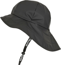 Souwester Rain Hat Yellow/Unisex - Waterproof Cap with Wide Brim and Black