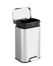 Stainless Steel Indoor Recycling Bin Step Trash Can Pedal Garbage Bin Kitchen