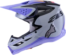 ALPINESTARS Jettson Sm3 Helmet Gry/Purp/Blk Glossy Fits Xl 8303026-9277-Xl