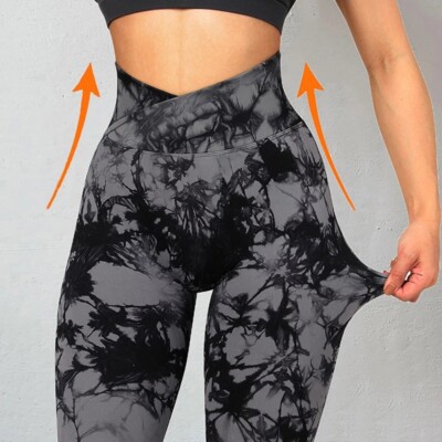 Tie Dye Yoga Pants Leggings Women High Waist Yoga Clothing Running Sports Fitnes