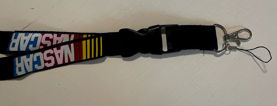 NASCAR CREDENTIAL HOLDER LANYARD KEYCHAIN PHONE TIE DETACHABLE CLIP - Image 2 of 2
