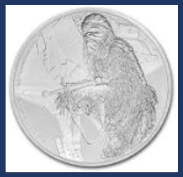 2017 Niue Disney Star Wars Classic Chewbacca 1oz Silver COA Mint Package