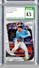 2020 Panini Prizm Brandon Lowe White Wave CSG 8.5 