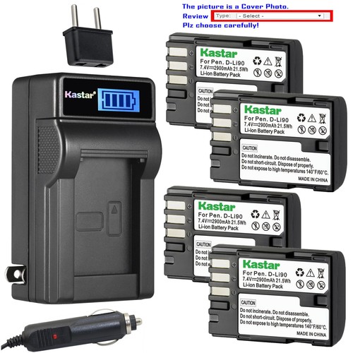 vhbw Cargador Compatible con Pentax D-Li90 cámara videocámara