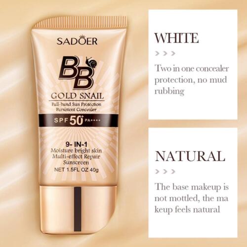 BB Cream SPF50 Gold Snail Sunscreen BB Cream Waterproof Sunblock Foundation .... - Picture 9 of 22