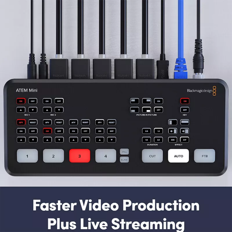 NEW Blackmagic Design ATEM Mini Pro HDMI Live Streaming Video Switcher  Recording