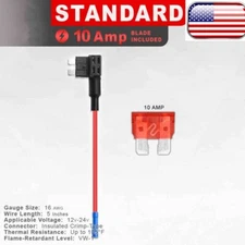 5/20X Car Add-a-circuit Fuse TAP Adapter 10A Standard ATO ATC Blade Fuse Holder