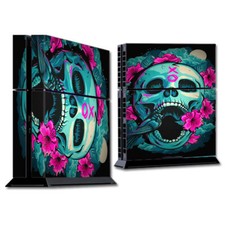 PS Playstation console skins decals wrap - Skull Dia De Los Muertos Design Bird