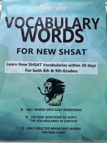 VOCABULARY WORDS FOR NEW SHSAT: 8th & - Paperback, by Tariq Bobby - Very Good
