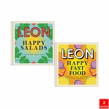 Happy Leons 2 Books Collection Set Leon Happy Fast Food,LEON Happy Salads NEW