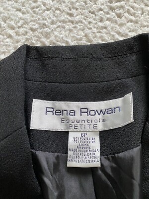 Blazer Noir Rena Rowan Taille 10 - Occasion Très Bon État, Polyester, Pour Bureau Ou Soirée