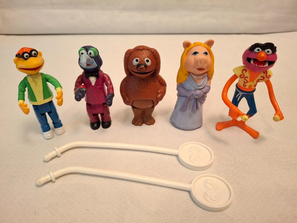 Fisher Price Jim Henson 1978 5 Muppet Show jugador palo marionetas bonito Foto 2 de 3