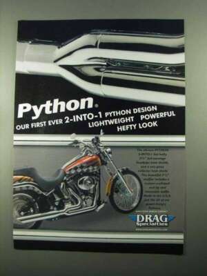 2004 Drag Specialties Python 2-Into-1 Exhaust Ad - First Ever