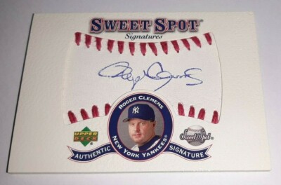 Roger Clemens 2001 Upper Deck Sweet Spot Auto Card Signed Yankees 