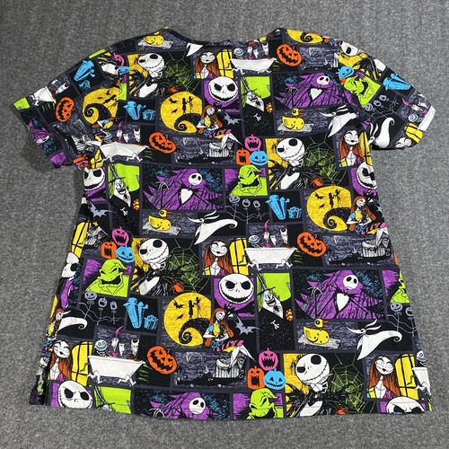 Disney Nightmare Before Christmas Medical Scrub Top Women's Size Large - Picture 6 of 7