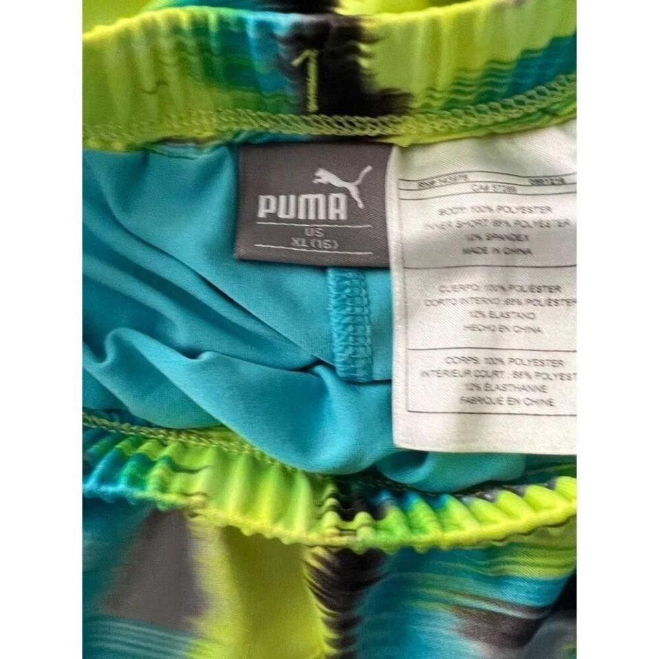 Shorts femininos, amarelo azul preto tamanho extra grande 16 puma - Imagem 2 de 4