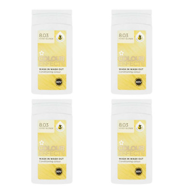 4 x Conditioning Haarfarbe Effekte Wash In Wash Out Honigblond 8,03