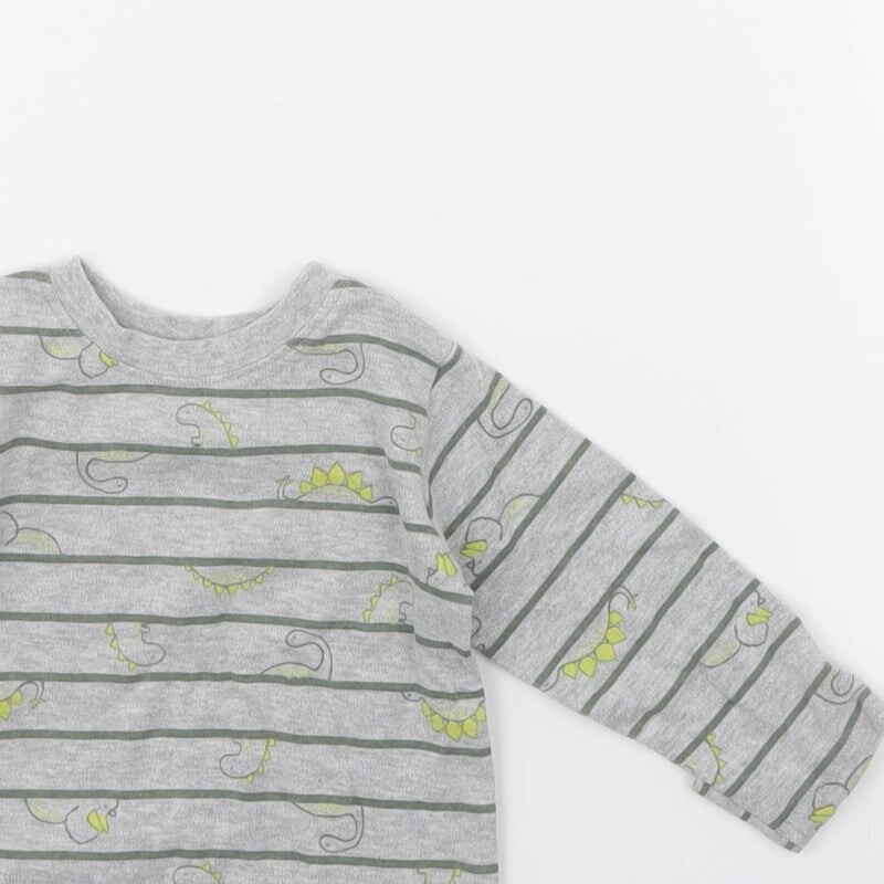 George Baby Grey Cotton Blend T-Shirt Size 0-3 Months image 10