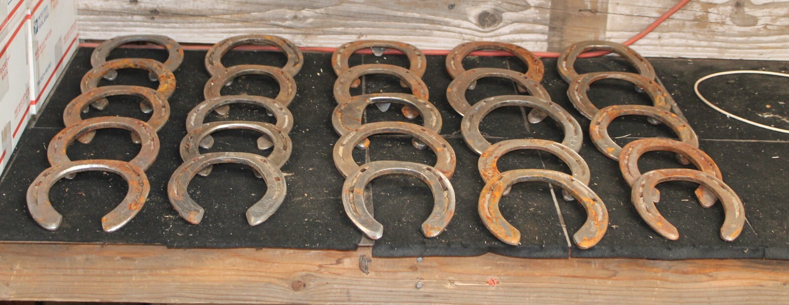 25 Used Steel Horseshoes, With Side Clips eBay