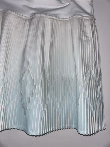 Ivivva Lululemon Full Sprint Plisado Ombre Falda Blanco Azul Skort Forrado Pantalones Cortos - Imagen 3 de 7