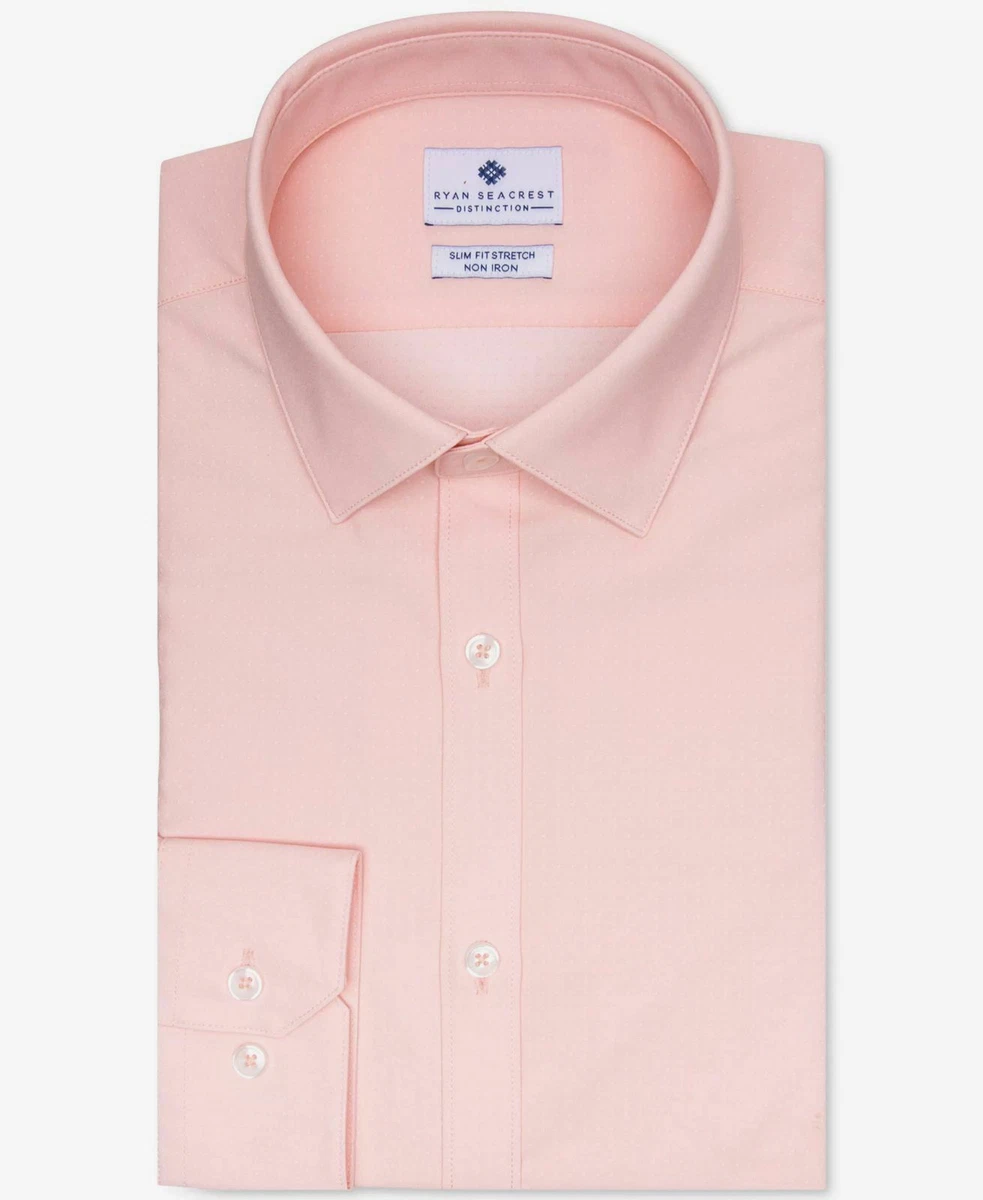 NWT 139 Ryan Seacrest 15 34 35 Men s Slim Fit Stretch Pink Non