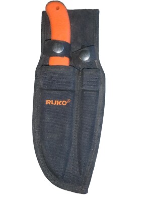 Ruko Knife Orange Handle and Carrying Pouch RUK 0059 420A