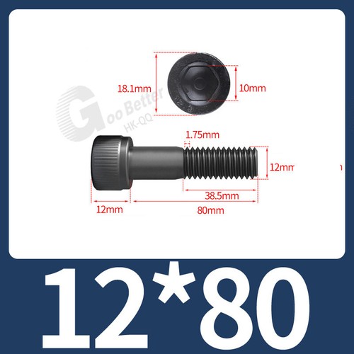 M2 M3 M4 - M12 High Tensile 12.9 Cap Head Allen Bolts Self Colour Socket Screws - Picture 203 of 232