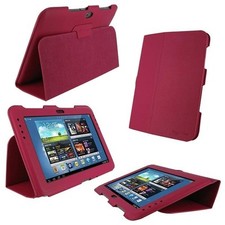 rooCASE Ultra-Slim Folio Vegan Leather for Samsung Galaxy Note 10.1 Magenta C22