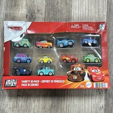 Disney Pixar Variety 10 Pack Cars Metal Diecast Mini Racers - Damaged Box - Read