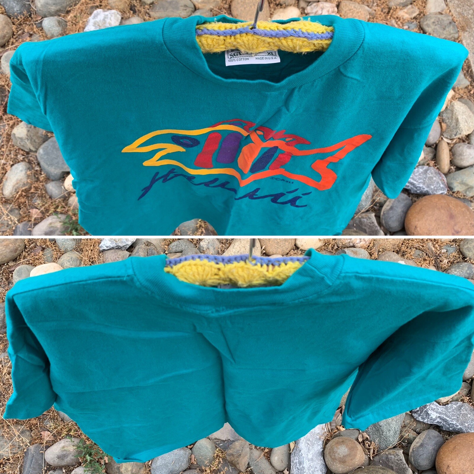 Vintage Sgt Leisure T-Shirt (rainbow fish) Hawaii… - image 4