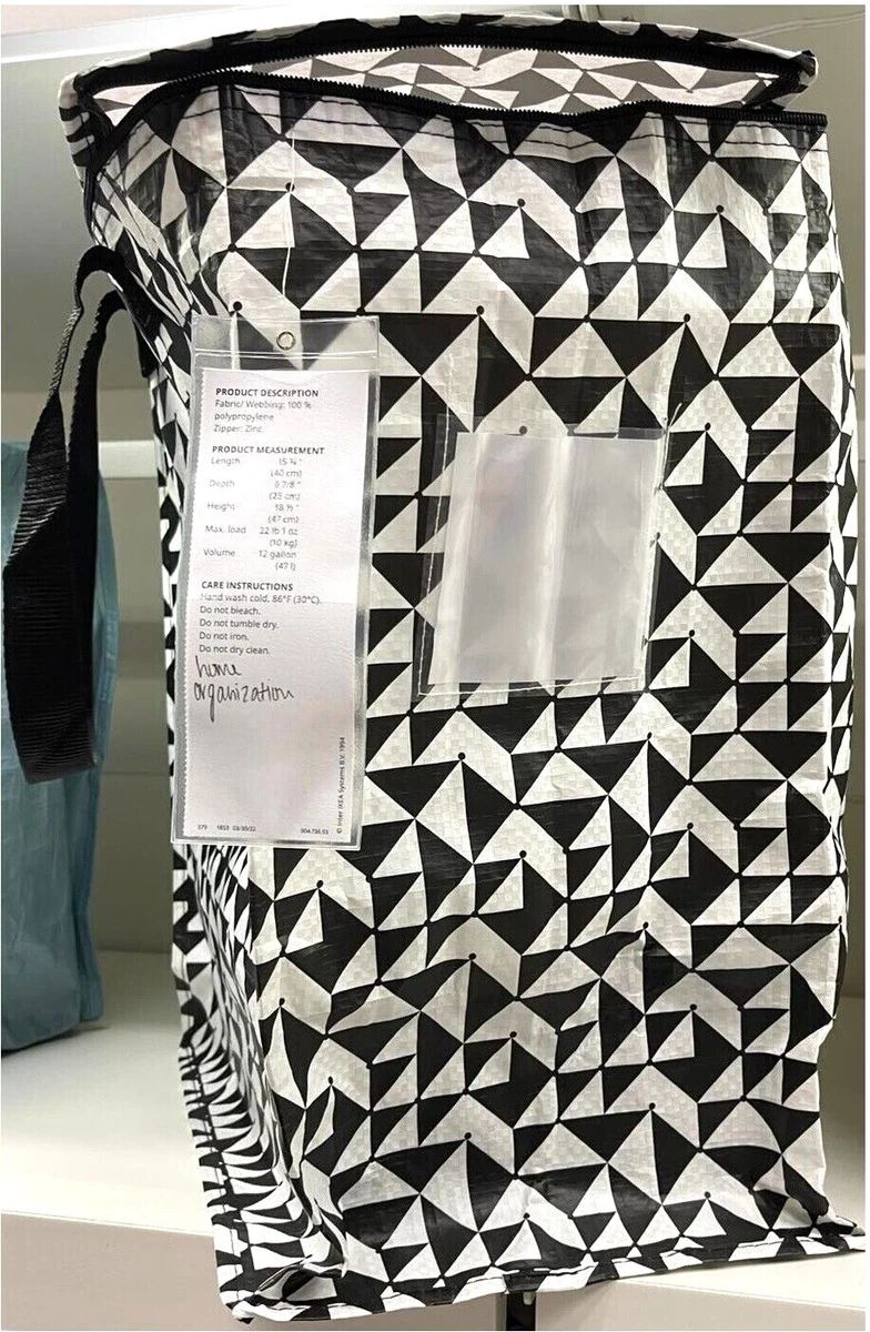 KNALLA Bag, black, white, Length: 15 ¾ Height: 18 ½. Find it here! - IKEA