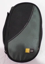 Vintage Case Logic Small Zip Around Misc. Case Black & Gray Side Handle 9"x 5"