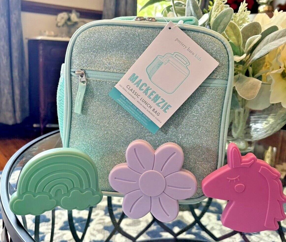 PONY BORSA PRANZO scuola fienile ceramica Disney glitter arcobaleno frozen bambina fiore.