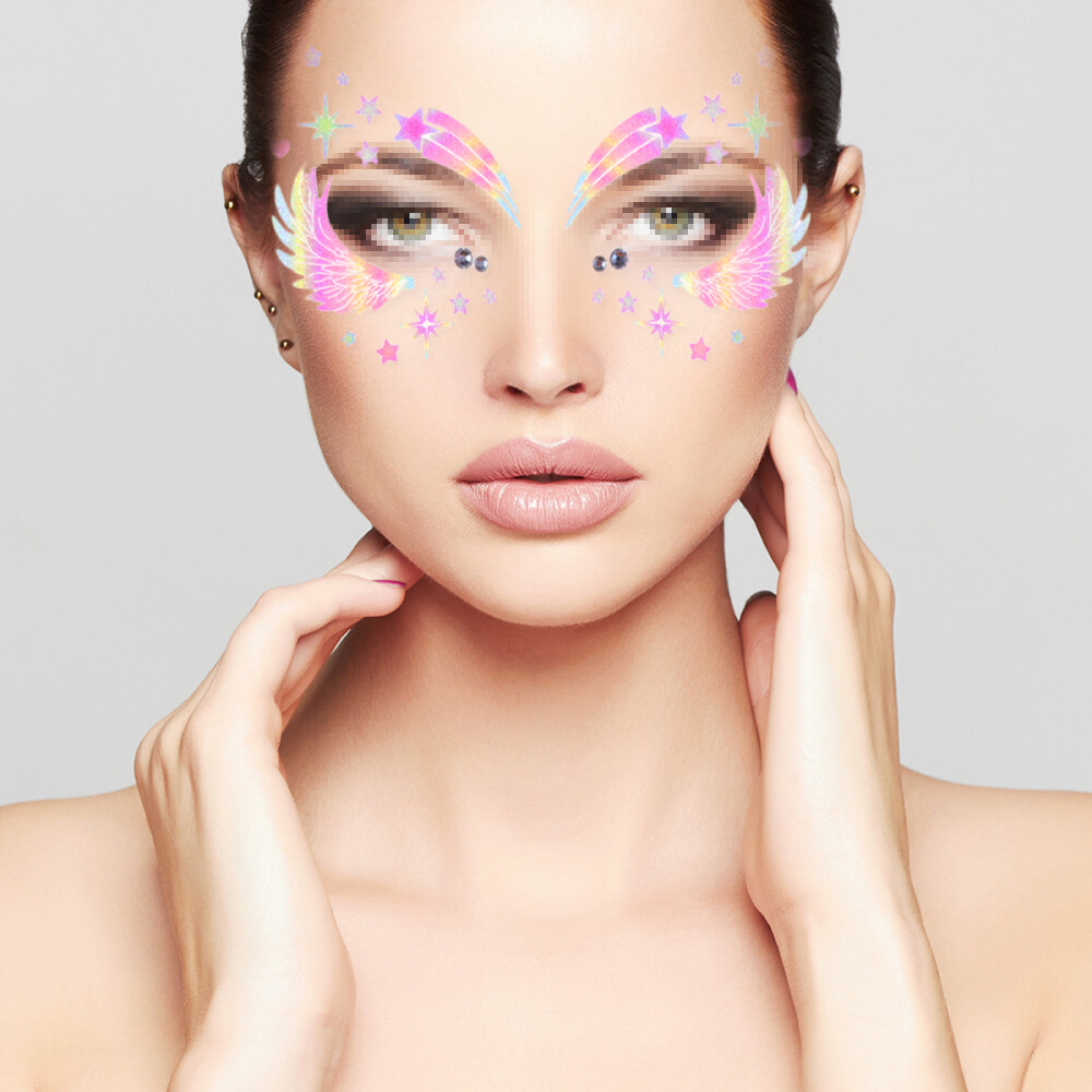 Tattoo Stickers Diamond Masquerade Stylish Eye Glitter Fashion eBay