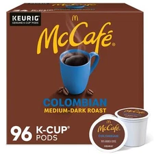 McCafe Colombian Single Serve Coffee Keurig K-Cup Pods Medium Roast 96 Count ...