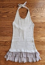 CREWCUTS Girls 4/5 Halter Ruffled Sundress Gray
