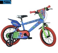 Bici Bambino 14'' PJ Masks con Rotelle/Stabilizzatori-Dino Bikes