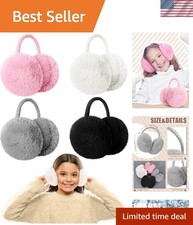 4 Pcs Warm Ear Muffs Winter Earmuffs Cute Ear Covers for Kids teenager Outdoo...