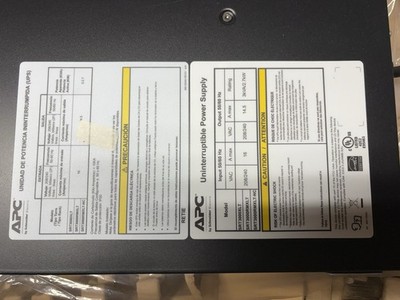APC SRT3000RMXLT-NC Smart-UPS SRT 2U Rack-Mountable 6x Battery/Surge Outlets