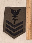 WWII 1940s USN Navy Corpsman 1st Class Aviation Green Rate Patch L@@K!!!.