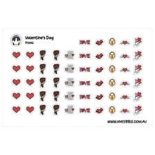 Valentine's Day Planner Stickers – Heart Shaped Decorative Labels for Romance