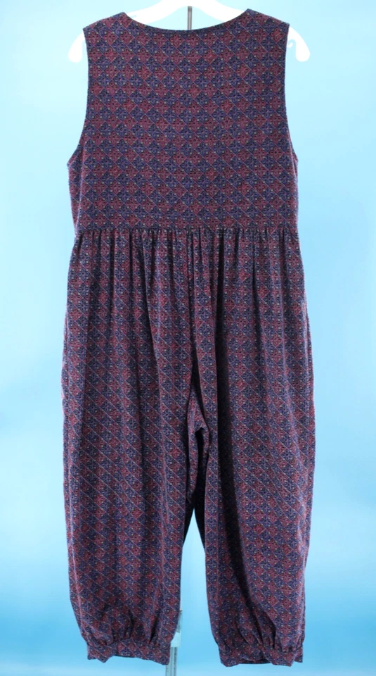 Mono De Colección Para Mujer Años 80 90 Púrpura Estampado Floral Laura Ashley Tela Pana S/M Foto 2 de 4