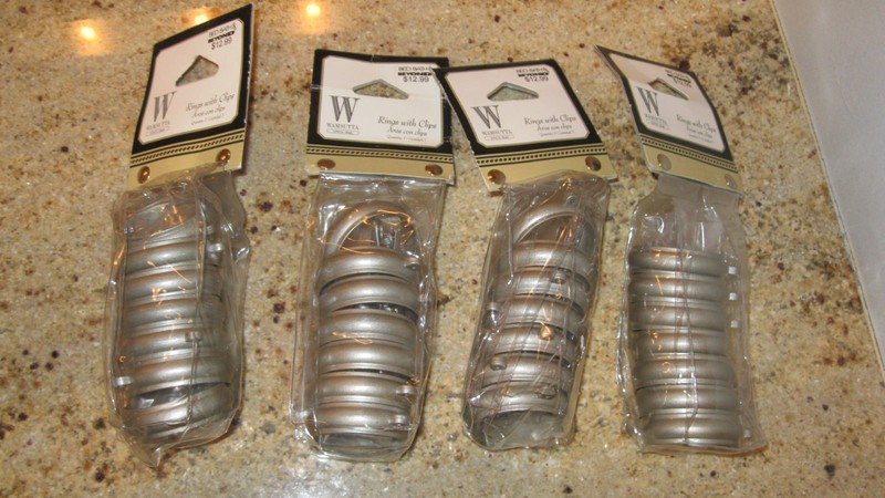 WAMSUTTA CURTAIN RINGS WITH CLIPS ANTIQUE NICKEL 28