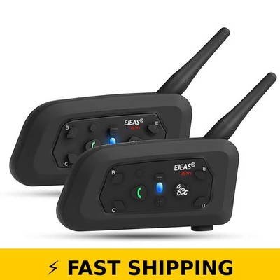 EJEAS V6 Pro Bluetooth Intercom - 1200M 2-Way Helmet Headset