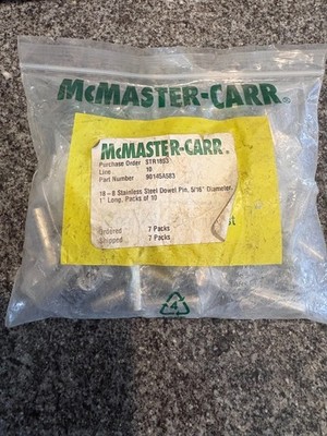 McMaster-carr  18-8 Stainless Steel Dowel Pin 5/16'' diameter 1''long (qty70)