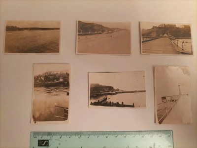 Whitby & Saltburn 6x 30er Jahre kleine private Fotos lose Pier, Hafen etc