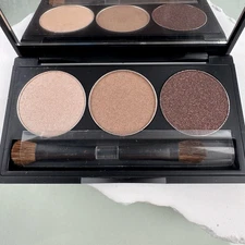 Mineral Eye Shadow Full Size Mirror Compact 3 Colors Include a Dual End Brush