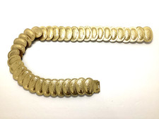 VINTAGE WOMEN'S METAL BELT OVERLAPPING GOLD TONE DESIGN 28" NOT EXTENDED