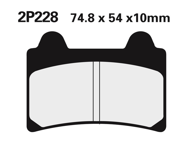 Plaquettes de frein route NISSIN 2P-228NS semi-métalliques pour moto